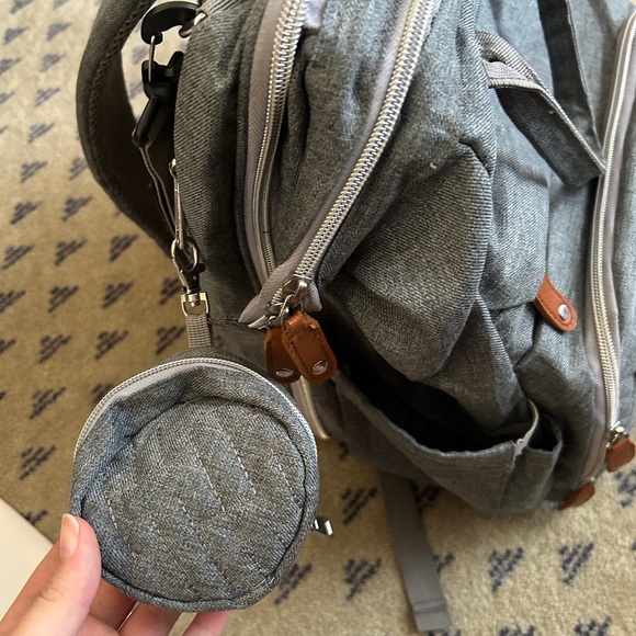 Grey Diaper Bag Backpack - Picture 2 of 11